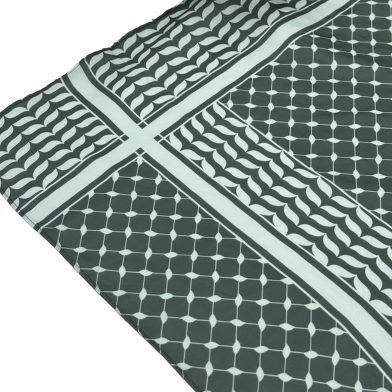 Shilpaholic Sea Green And Light Paste Keffiyah Hijab image