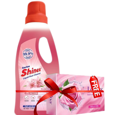 Shinex Floor Cleaner Floral 1 ltr Get Leona Soap 100 gm Free image