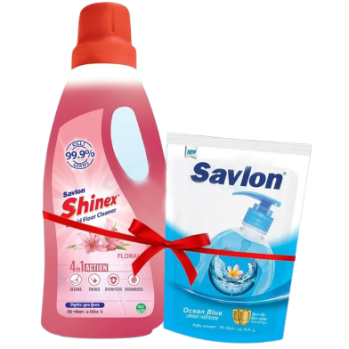 Shinex Floor Cleaner Natural 1000 ml (Buy 1 Get 1 Savlon Hand Wash 170ml Ocean Blue FREE) image