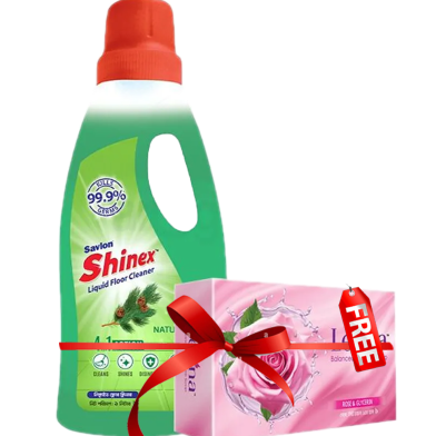 Shinex Floor Cleaner Natural 1000 ml Get Leona Soap 100 gm Free image