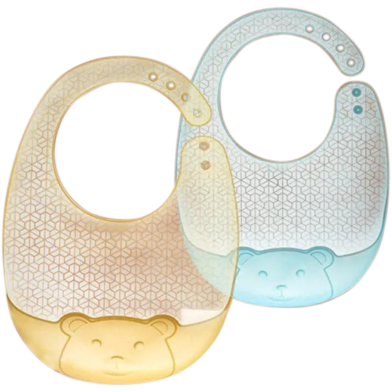 Silica Gel Light And Thin Children'S Waterproof Eating Bib For Supplementary Food Anti Dirty 1pcs image