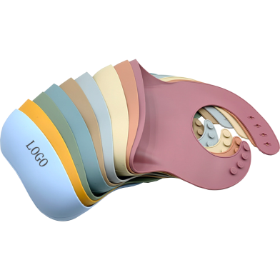 Silicone Baby Bibs High Quality with Food Catcher -1pcs image