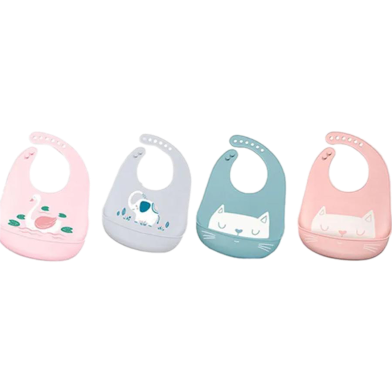 Silicone Baby Bibs - Waterproof Bib Gift Set - 1 Pcs image