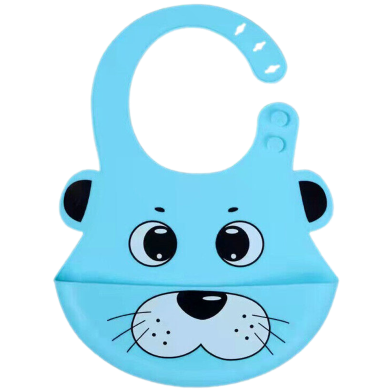 Silicone Baby Bibs With Food Catcher (Any Colour Any Design) image