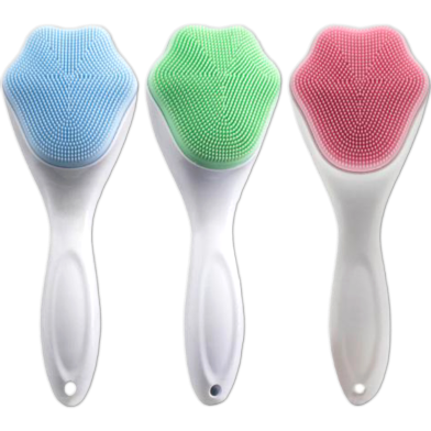 Silicone Cat Paw Face Scrubber Cleansing Brush - 1Pc (Any Color) image