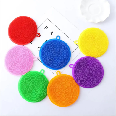 Silicone Dishwashing Kitchen Cleaning Brush image