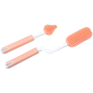 Silicone Feeder Bottle And Nipple Cleaning Brush - 1set image