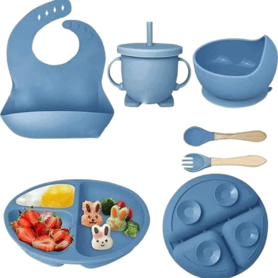 Silicone Feeding Set (6 Pcs 0 ) Multi Color image