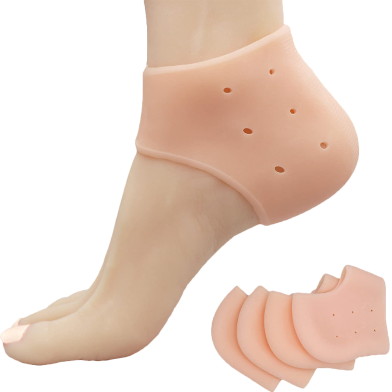 Silicone Heel Anti Crack for Men and Women (1 Pair) – Reusable and Washable Heel Protector for Foot Care image