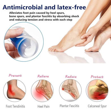 Silicone Heel Anti Crack for Men and Women (1 Pair) – Reusable and Washable Heel Protector for Foot Care Slide 5