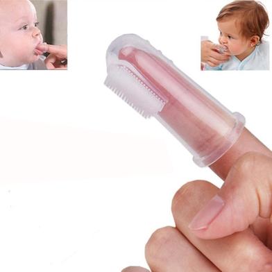 Silicone Infant Toothbrush And Environmentally Safe Baby Finger Teething Ring Kids Teether Children Chewing image