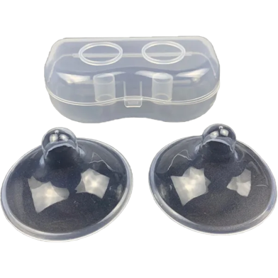 Silicone Nipple Shield with Carrying Boxes Breastfeeding Nipple - 2pcs image