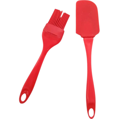 Silicone Pastry Brush And Spatula Common Kitchen Tools For Baking And Cooking image