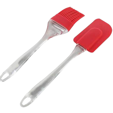 Silicone Spatula and Brush Set - Heat-Resistant Non-Stick Tools for Baking, Cooking and Grilling Silicone Oil Brush (Multicolor) image
