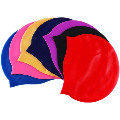 Silicone Swimming Cap - 1 Pcs (Multicolor) image