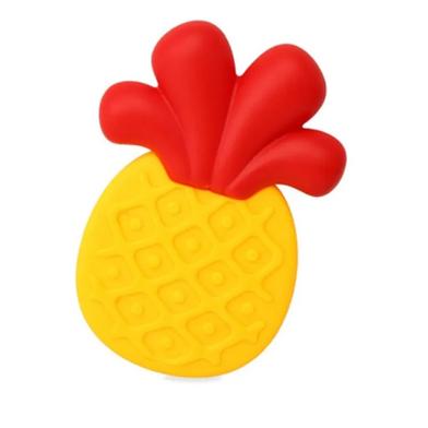 Silicone head Pineapple Baby Hand Teether With Jhunjhuni CN -1pcs image