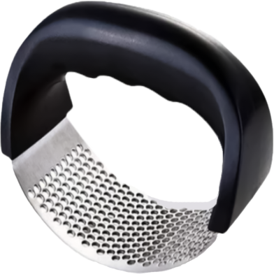 Silver Manual Stainless Steel Garlic Press Crusher Kitchen Chopper image