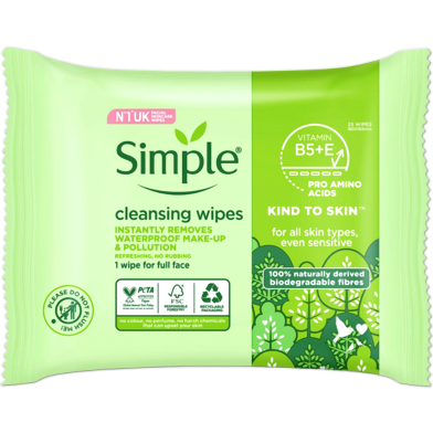 Simple Kind To Skin Cleansing Wipes 25 image
