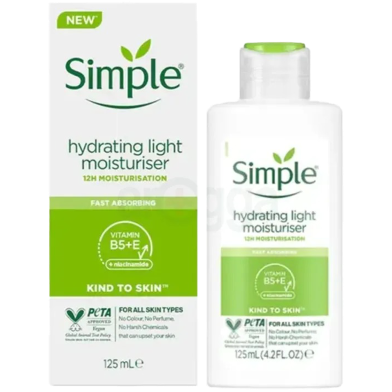 Simple Kind to Skin Hydrating Light Moisturiser with Vitamin B5 E and Niacinamide 125ml image