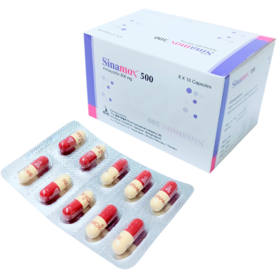 Sinamox 500 mg Capsule 10'S Strip image