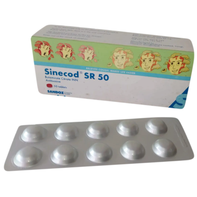 Sinecod SR 50mg Tablet 10's Strip image