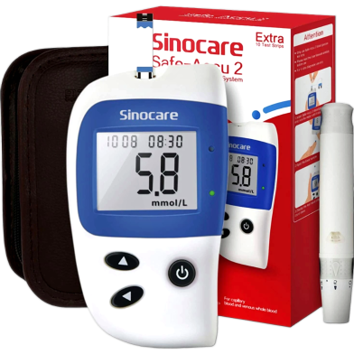 Sinocare Safe Accu 2 Blood Glucose Monitoring System 10 Strips image