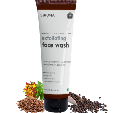 Sirona Natural Exfoliating Face Wash for Men and Women 125 ml -324935069 image