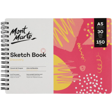 Sketch Book By Mont Marte Discovery A5 -30 Sheets 150gsm image