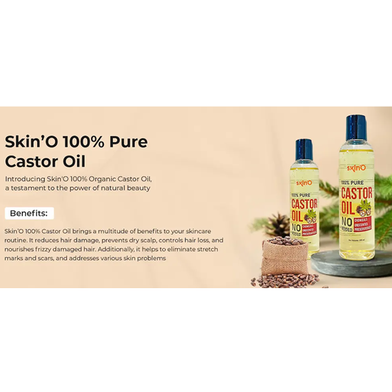 Skin'O 100 Percent Pure Castor Oil 100 ml - 880103080822 Slide 3