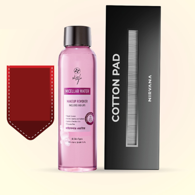 Skin Café Micellar Water 120ml And Nirvana Cotton Pad Buy 1 Get 1 image