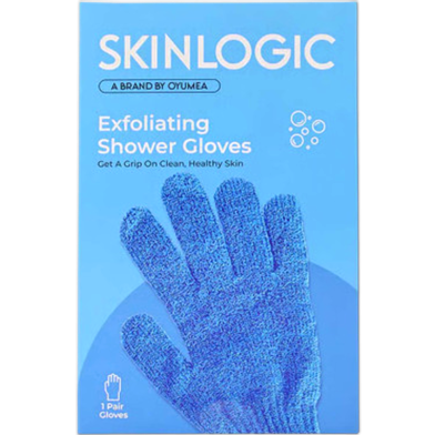 Skinlogic Exfoliating Shower Gloves 1 Pair - Blue image