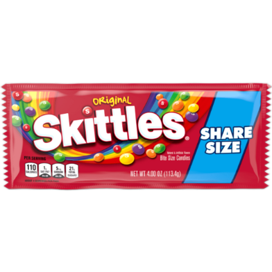 Skittles Share Size Natural and Artificial F. Cadies 113.4 gm image