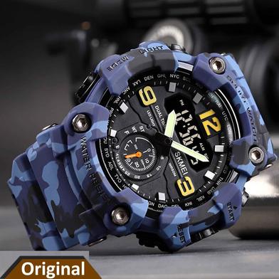 Skmei 1637 Digital Dual Movement 3 Time Sport Waterproof Wristwatch image