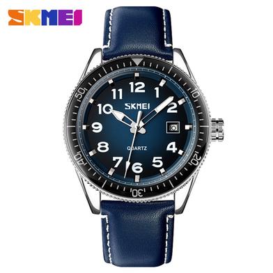 Skmei 9232 Genuine Leather Strap Watch Wrist Designer Branded Watches For Men image