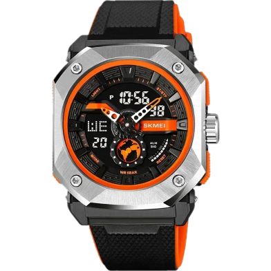 Skmei Men Digital Watch Stainless Steel Case Dual Time Sports Waterproof Watch, 2272 image
