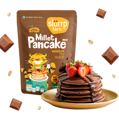 Slurrp Farm Instant No Maida Millet Pancake Mix Chocolate 150 G image