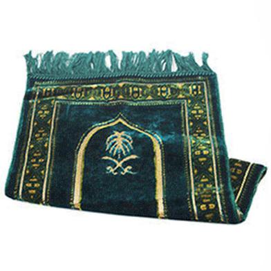 Small Size Muslim Prayer Jaynamaz (জায়নামাজ) Turkey (Dark Green Color0 For 5-6 Years Childern - Any Design image