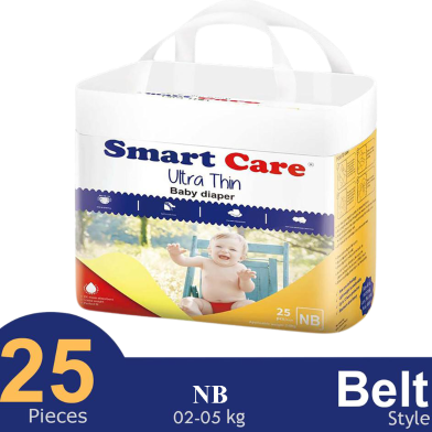 SmartCare Baby Belt System Baby Diaper (For New Born) (2-5 KG) (1-25pcs) image