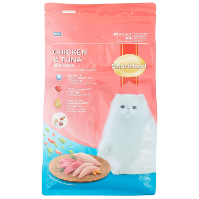 SmartHeart Adult Dry Cat Food Chicken and Tuna Flavour 1.2kg image