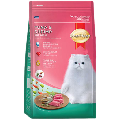 SmartHeart Adult Dry Cat Food Tuna and Shrimp Flavor 3kg image