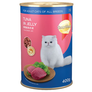 SmartHeart Canned Wet Cat Food Tuna In Jelly 400g image