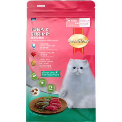 SmartHeart Dry Cat Food - Tuna And Shrimp Flavour 480g image