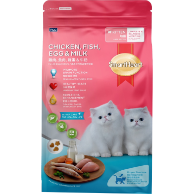 SmartHeart Kitten Dry Cat Food - Chicken, Fish, Egg and Milk 2.8kg image