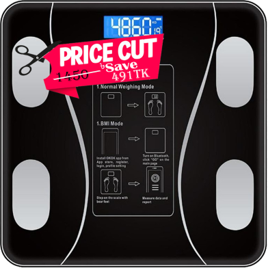 Smart Bluetooth Digital Bathroom Scale – Body Weight and Fitness Analyzer image