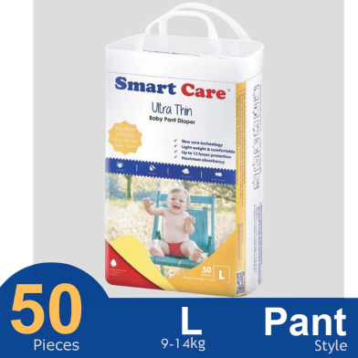 Smart Care Pant System Baby Diaper (L Size) (9-14 Kg) (50 Pcs) image