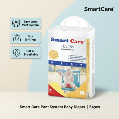 Smart Care Pant System Baby Diaper (M Size) (6-11kg) (54pcs) image