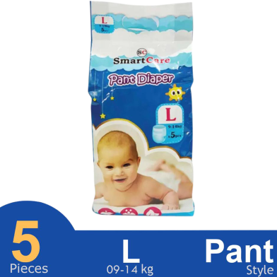 Smart Care Pant System Baby Diaper Ultra Thin (L Size) (9-14kg) (5pcs) image