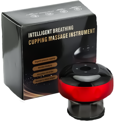 Smart Dynamic Electric Cupping Device - 5 Massage Modes with Heating Therapy, Full Body Vacuum Suction Detox Massage Machine Tools image
