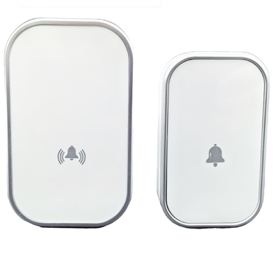 Smart Home Wireless Doorbell, Battery Push Button And Plug-in Receiver, Adjustable Volume/led For Home/office image