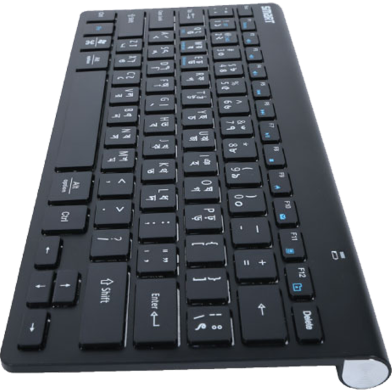 Smart KB500-BTW Wireless plus Bluetooth Bangla Black Keyboard image